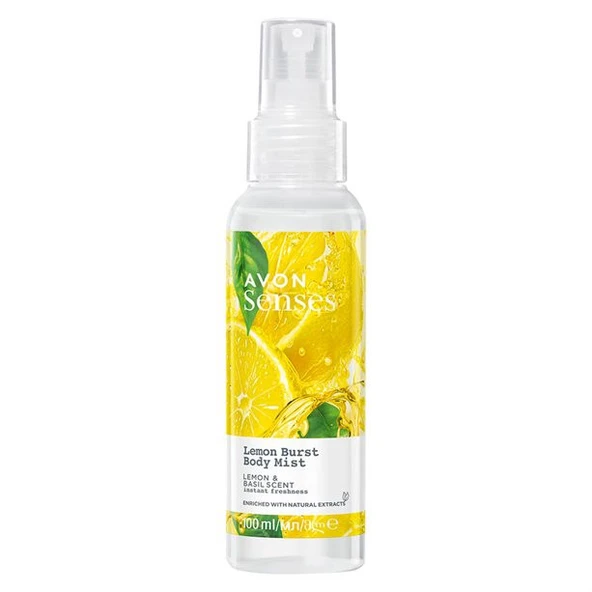 Avon Senses Limon ve Fesleğen Kokulu Vücut Spreyi 100ml ürün görseli 1