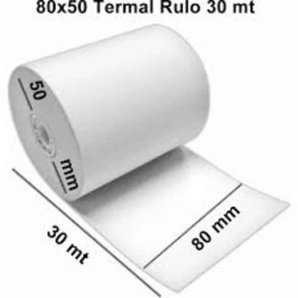 80x30 Termal Pos Rulo 48 Gr. 10lu Paket ürün görseli 1