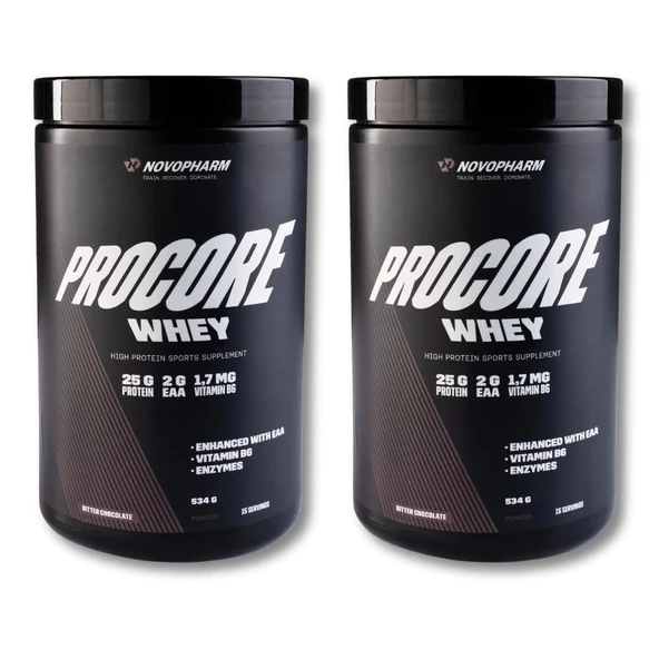 NovoPharm ProCore Whey Protein 30 Servis Çikolata 534 gr x2 adet ürün görseli 1
