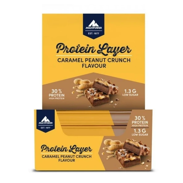 Multipower Protein Layer 50 Gr x18 Karamel Yer Fıstığı Protein Bar ürün görseli 1