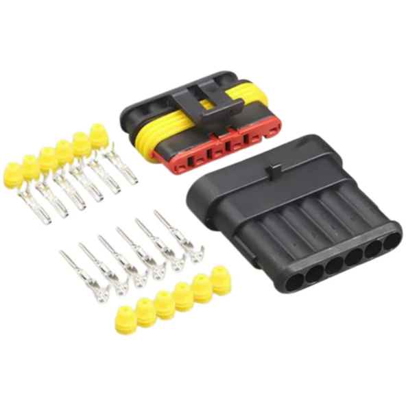 Super Seal Konnektör Takım - Erkek/Dişi (6 Pin) ürün görseli 1