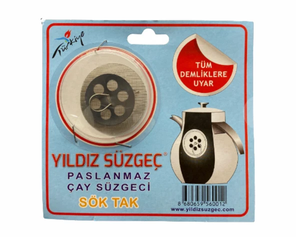 VALTORE DEMLİK İÇİ SÜZGEÇ-ÇAYDANLIK İÇİ SÜZGEÇ-ÇAY SÜZGECİ-TEL SÜZGEÇ PASLANMAZ-KOLAY SÖK TAK-PRATİK ürün görseli 1