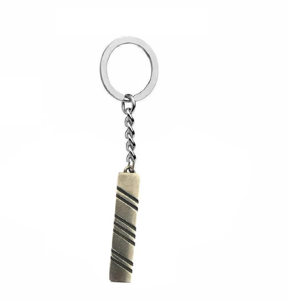 Obsidian Axis – Siyah Şerit Detaylı Çubuk Unisex Metal Anahtarlık ürün görseli 1