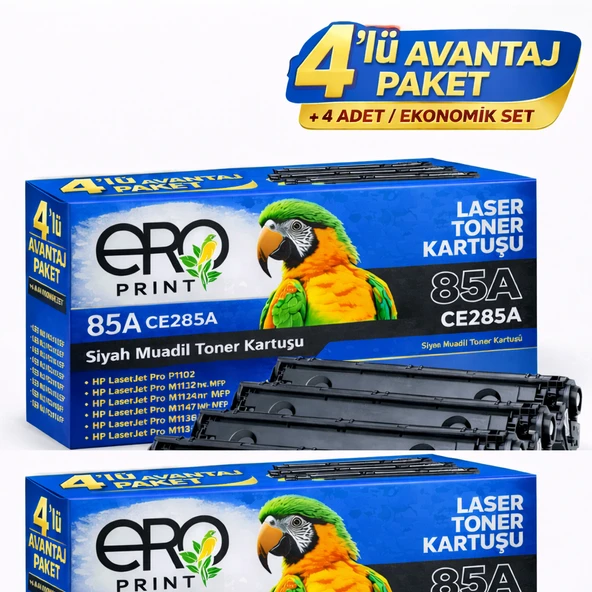HP Laserjet Pro P1104w Muadil Toner - 4'lü Avantaj Paket ürün görseli 1