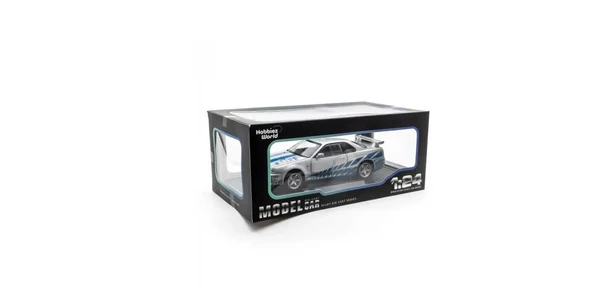 Hobbiez World Nissan Skyline GT-R R34 Gri 1/24 Model Araba ürün görseli 1