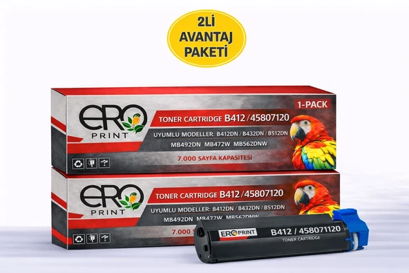 Oki MB562dnw Muadil Toner - 7000 Sayfalık - İkili Avantaj Paket ürün görseli 1
