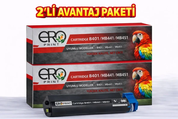 Oki MB451 Muadil Toner - 2500 Sayfalık - 2'li Avantaj Paket ürün görseli 1
