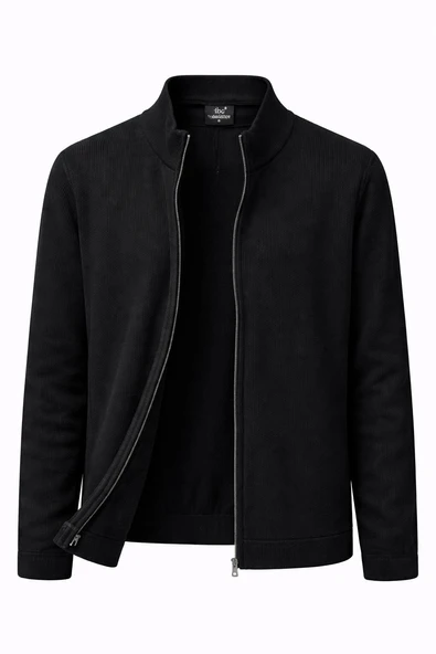 Turbulance Slim Fit Erkek Tam Fermuarlı Triko Ceket - 7521 ürün görseli 1