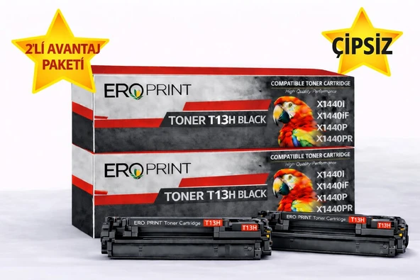 Canon T13HBK Çipsiz Muadil Toner - 10.200 Sayfalık - 2'li Avantaj Paket ürün görseli 1