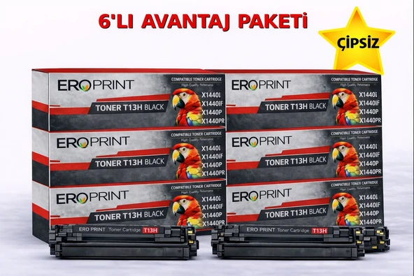 Canon T13HBK Çipsiz Muadil Toner - 10.200 Sayfalık - 6'lı Avantaj Paket ürün görseli 1