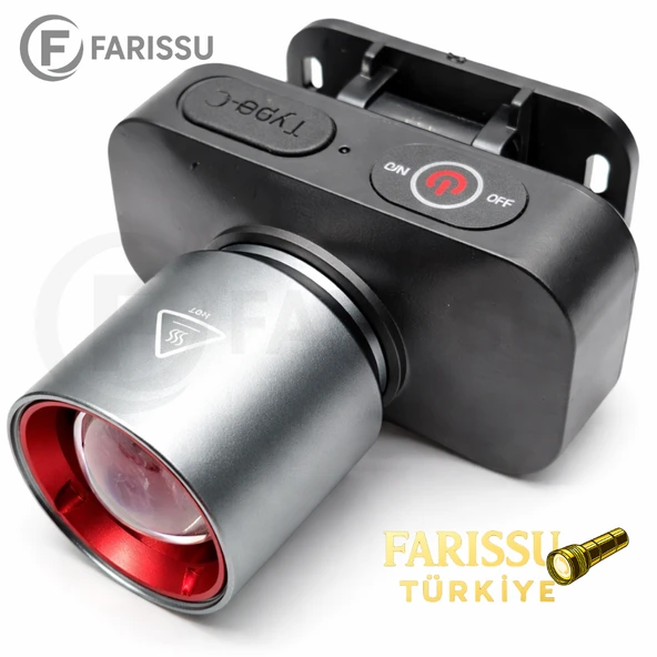 30W 3000 Lümen Şarjlı Kafa Feneri Type-C 4000 mAh 3 Işık Modlu ürün görseli 1
