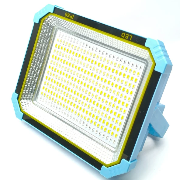 Güneş Enerjili LED Projektör ve El Feneri – 5 Işık Modlu, Powerbank Özellikli, Çok Amaçlı Aydınlatma Seti ürün görseli 1