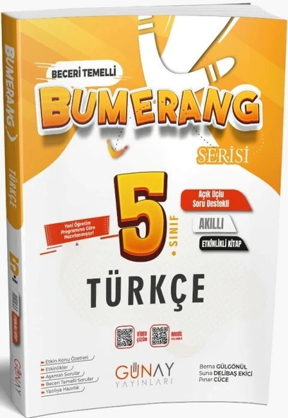 Günay 5.Sınıf Bumerang Etkinlikli Türkçe Akıllı Kitap ürün görseli 1