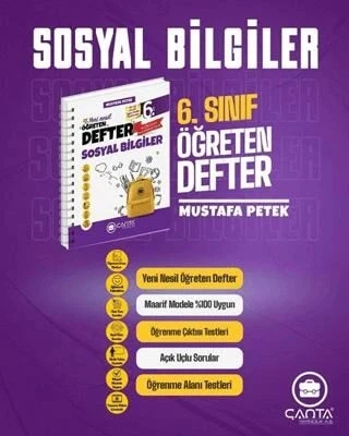 Çanta 6. Sınıf Sosyal Bilgiler Mustafa Petek ürün görseli 1