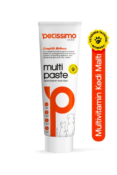 Petissimo Care Multivitamin Kedi Maltı - Tüy Dökülmesini Engelleyici Malt Paste ürün görseli 1