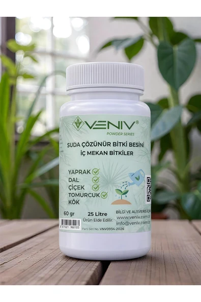 İç Mekan Bitkiler İçin En Etkili Suda Çözünür Bitki Besini- Konsantre 25 L - 60 gram- Tüm Bitkiler ürün görseli 1
