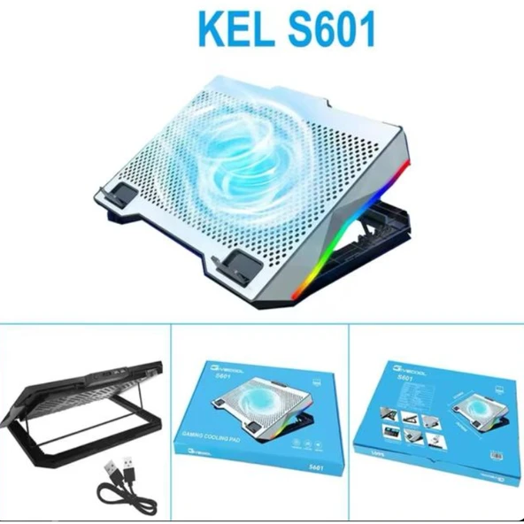 ZR924 S601 Tek Fanlı Rgb Metalik Laptop Soğutucu ürün görseli 1