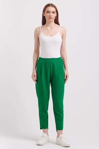 On Minimalist Crop Pantolon - Günlük Şıklık, Trend Tasarım ürün görseli 1