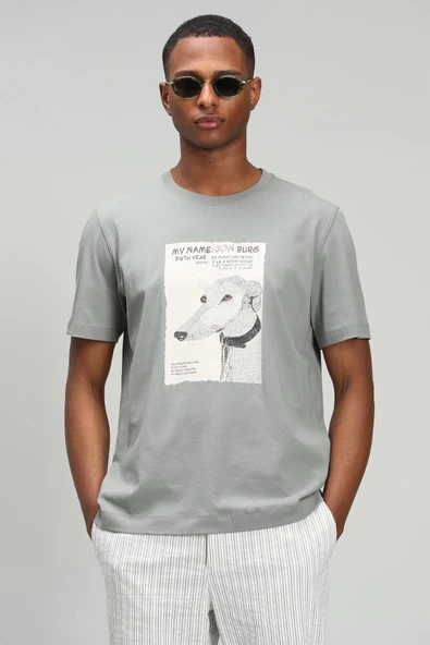 Lufian Oversize Minimalist Erkek T-Shirt - Kısa Kol Yuvarlak Yaka Günlük ürün görseli 1