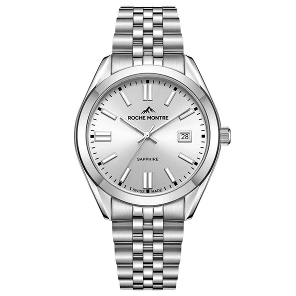 ROCHE MONTRE RMG6008-01 SWISS MADE SAFİR CAM ÇELİK ERKEK KOL SAATİ ürün görseli 1