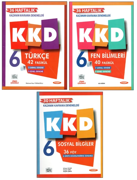 Kurmay 6. Sınıf KKD Fen Bilimleri+Türkçe+Sosyal Bilgiler ürün görseli 1