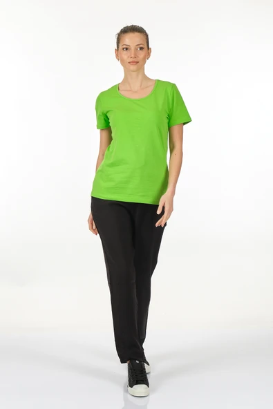 Vedi Minimalist Kadın T-Shirt - Kısa Kol Yuvarlak Yaka - Günlük ürün görseli 1