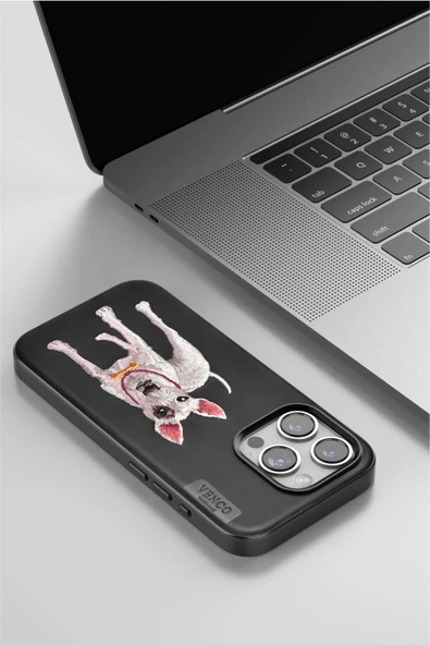 iPhone 15 Pro Perma Desenli Kapak - Siyah-(5796) - Resim 4