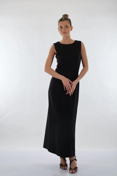 Miaruj Minimalist Kolsuz Maxi Elbise - Günlük & Özel Gün ürün görseli 1