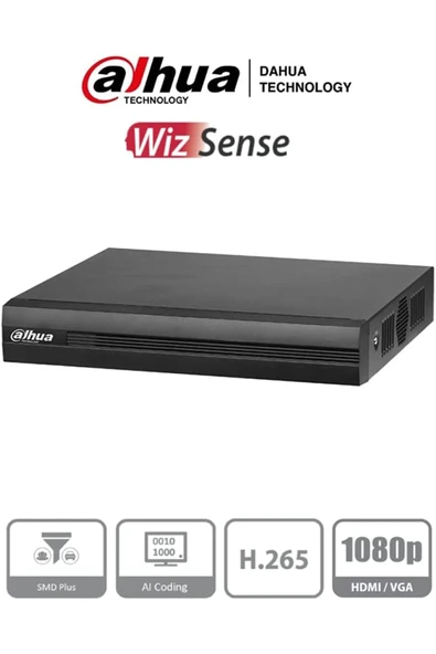 DAHUA DH-XVR1B08-I/T - 8 Kanal Penta-Brid 1080N/720p Cooper 1U 1HDD WizSense Dijital Video Kaydedici ürün görseli 1