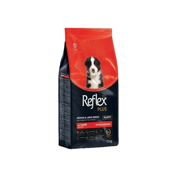 Reflex Plus Kuzu Etli Orta ve Büyük Irk Yavru Köpek Maması 12 kg ürün görseli 1
