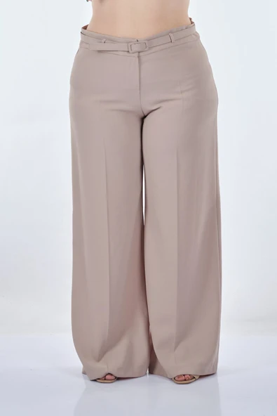 Garni Oversize Bol Paça Kadın Pantolon - Yüksek Bel, Rahat ürün görseli 1