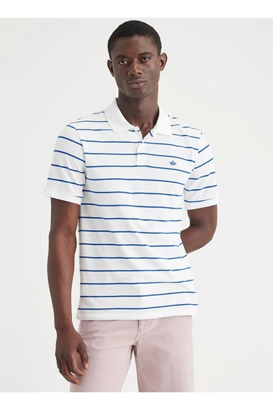Dockers Minimalist Çizgili Polo Yaka Erkek T-Shirt - Kısa Kol - Günlük ürün görseli 1