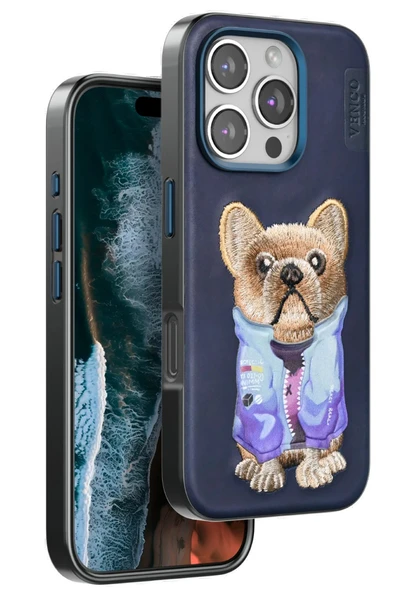 iPhone 16 Pro Cute Desenli Kapak - Lacivert-(5796) ürün görseli 1
