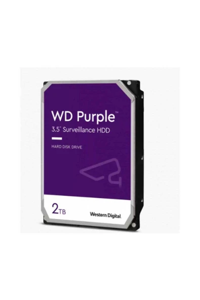 WESTERN DIGITAL WD23PURZ 2TB 3.5 5400RPM 64MB SATA 6GB/s 7x24 Güvenlik Diski ürün görseli 1