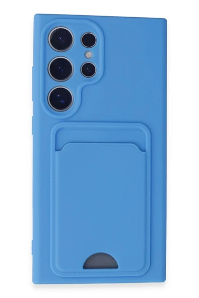 Samsung Galaxy S24 Ultra Kılıf Kelvin Kartvizitli Silikon - Mavi-(5796) ürün görseli 1