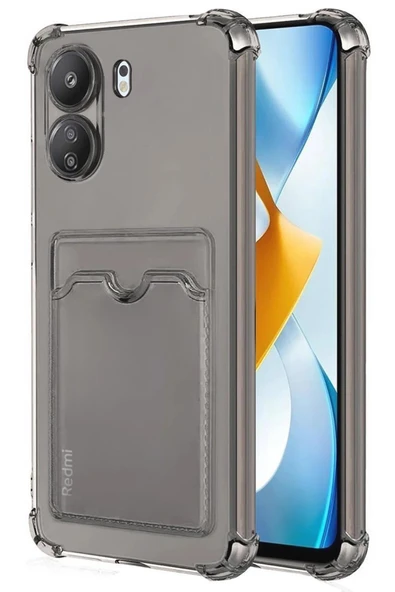 Xiaomi Redmi 13C Kılıf Kart Şeffaf Silikon - Şeffaf-(5796) ürün görseli 1