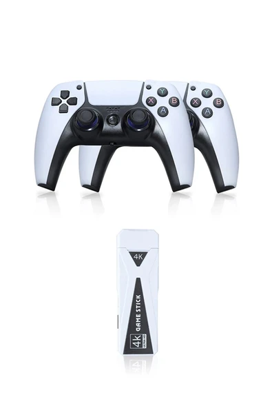Y5 64GB Android Dual Pad 4K Game Stick - Beyaz-(5796) ürün görseli 1