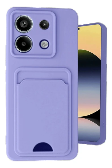 Xiaomi Redmi Note 13 Pro 5G Kılıf Kelvin Kartvizitli Silikon - Lila-(5796) ürün görseli 1