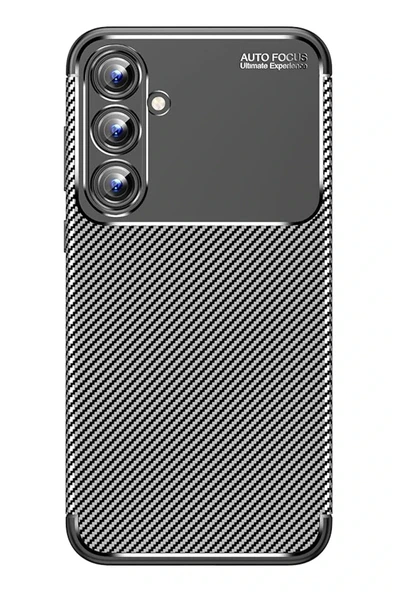 Samsung Galaxy A15 4G Kılıf Auto Focus Karbon Kapak - Siyah-(5796) ürün görseli 1