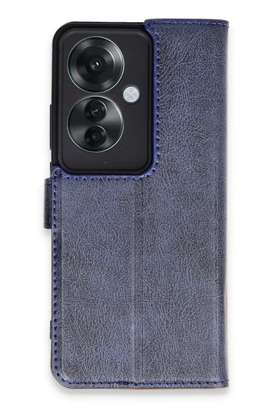 Oppo Reno 11F Kılıf Trend S Plus Kapaklı Kılıf - Lacivert-(5796) ürün görseli 1
