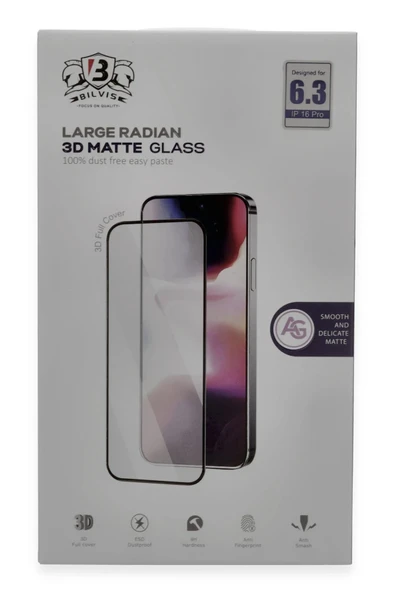 iPhone 16 Pro Max Bilvis 3D Mat Cam Ekran Koruyucu-(5796) ürün görseli 1