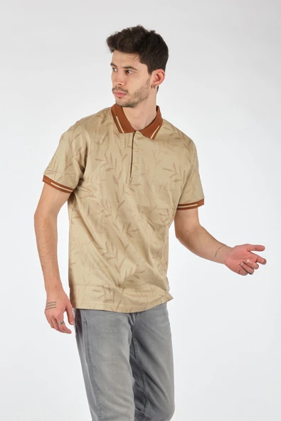 Ecer Erkek Polo Yaka Kısa Kol Tişört - Minimalist Desen - Günlük Stil ürün görseli 1