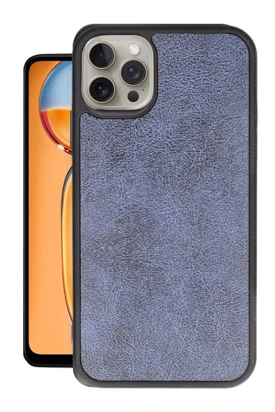 iPhone 15 Pro Max Kılıf Aras Deri Kapak - Lacivert-(5796) ürün görseli 1