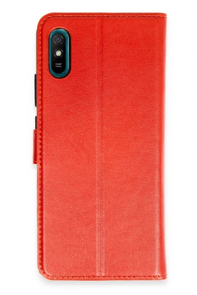 Xiaomi Redmi 9A Kılıf Trend S Plus Kapaklı Kılıf - Kırmızı-(5796) ürün görseli 1
