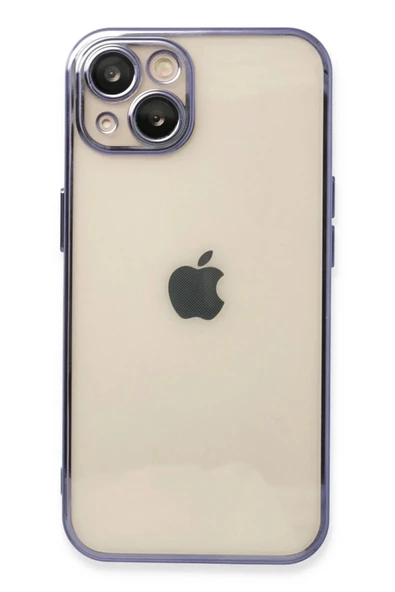 iPhone 13 Kılıf Lensli Silikon - Mor-(5796) ürün görseli 1