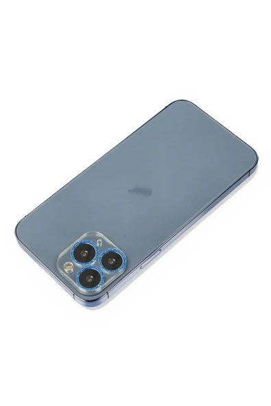 iPhone 11 Pro Shine Kamera Lens Koruma Cam - Mavi-(5796) ürün görseli 1