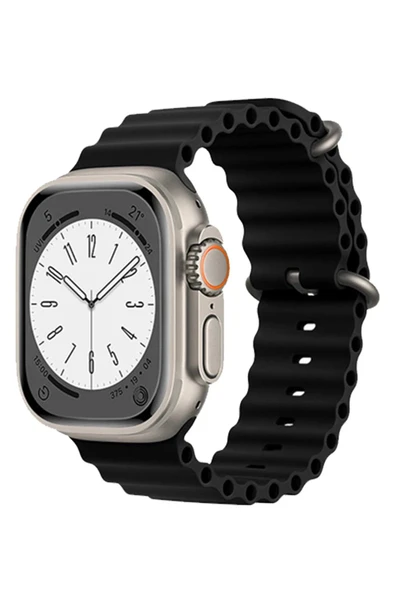 Apple Watch 38mm Ocean Kordon - Siyah-(5796) ürün görseli 1