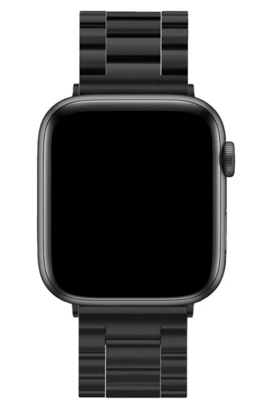 Apple Watch 42mm Metal Baklalı Kordon - Siyah-(5796) ürün görseli 1