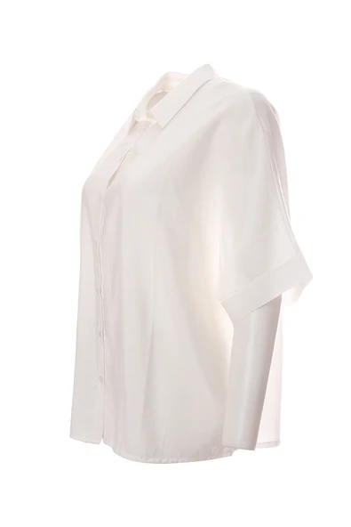 Canel Minimalist Oversize Kısa Kol Gömlek - Gömlek Yaka - Günlük ürün görseli 1