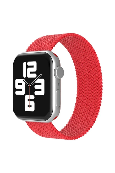 Apple Watch 38mm Ayarlı Solo Silikon Kordon - Kırmızı-(5796) ürün görseli 1